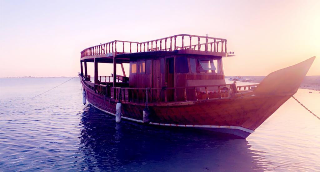 Dhow 60 traditional wooden dhow rental Abu Dhabi — 60 ft, up to 40 guests